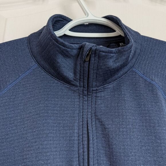 LANDS' END Quarter zip fleece Navy blue pull shirt XL @W - Picture 4 of 9
